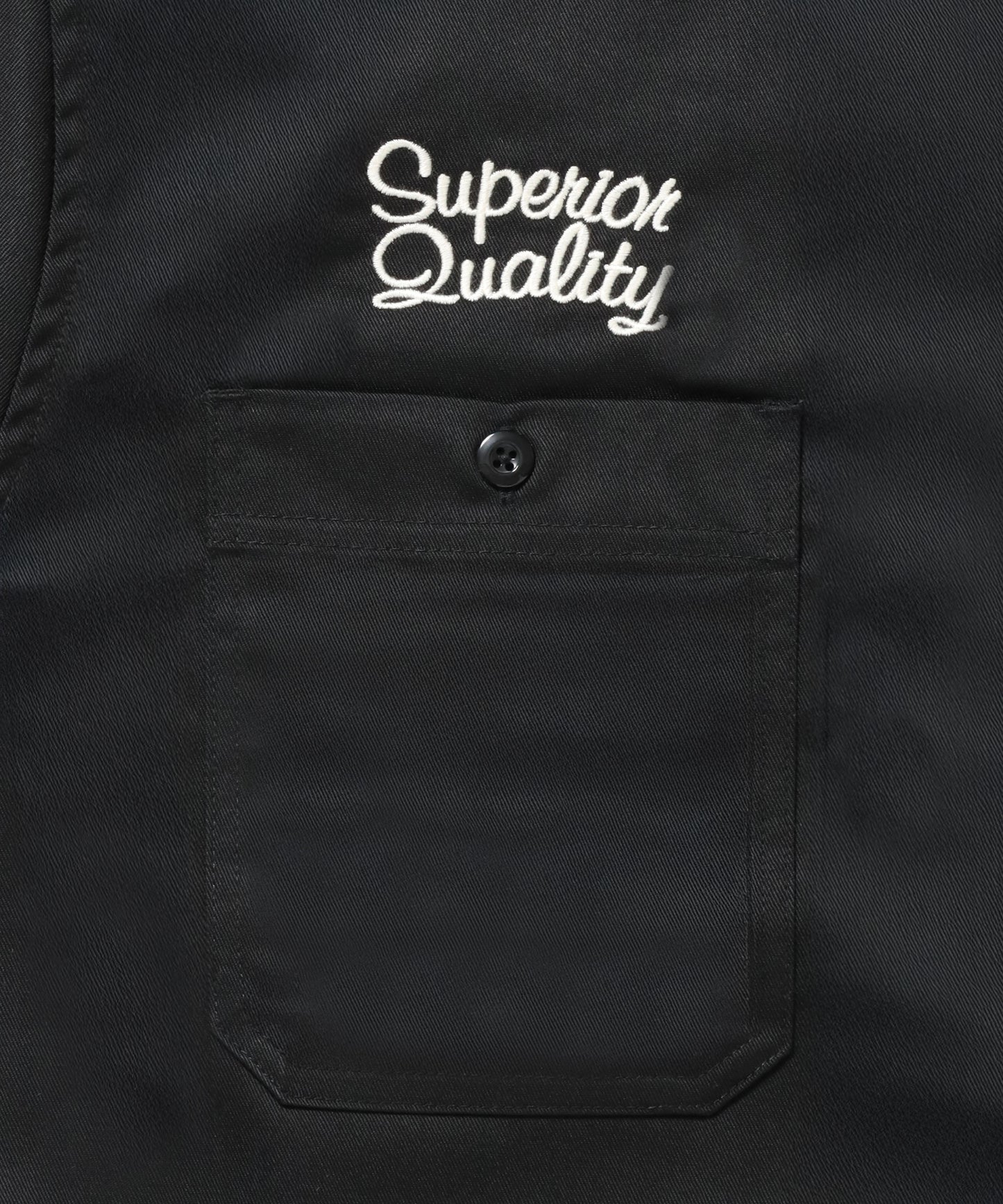 RACER S/S WORK SHIRT / 半袖 シャツ ワーク レギュラーカラー ボックスシルエット ブラック
