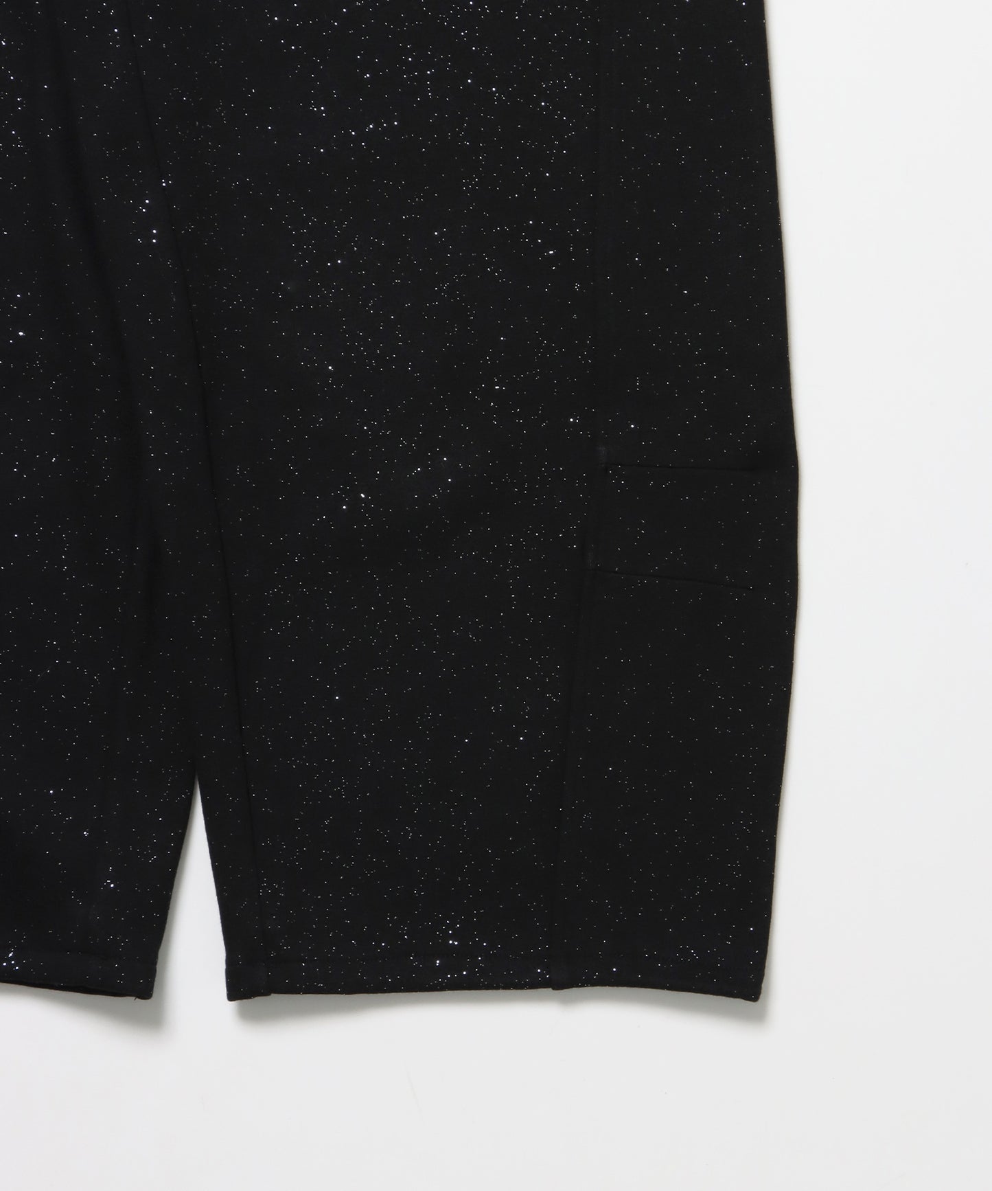 sqnz glitter sweat pants / グリッター スウェットパンツ ラインストーン ドローストリング ポケット 裏起毛 【セットアップ着用可能】 ブラック