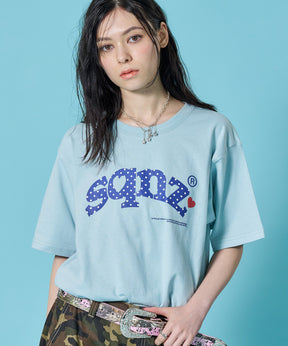 ※WEB限定 / ドットロゴ半袖Tシャツ / sqnz heart dot logo pt tee ライトブルー