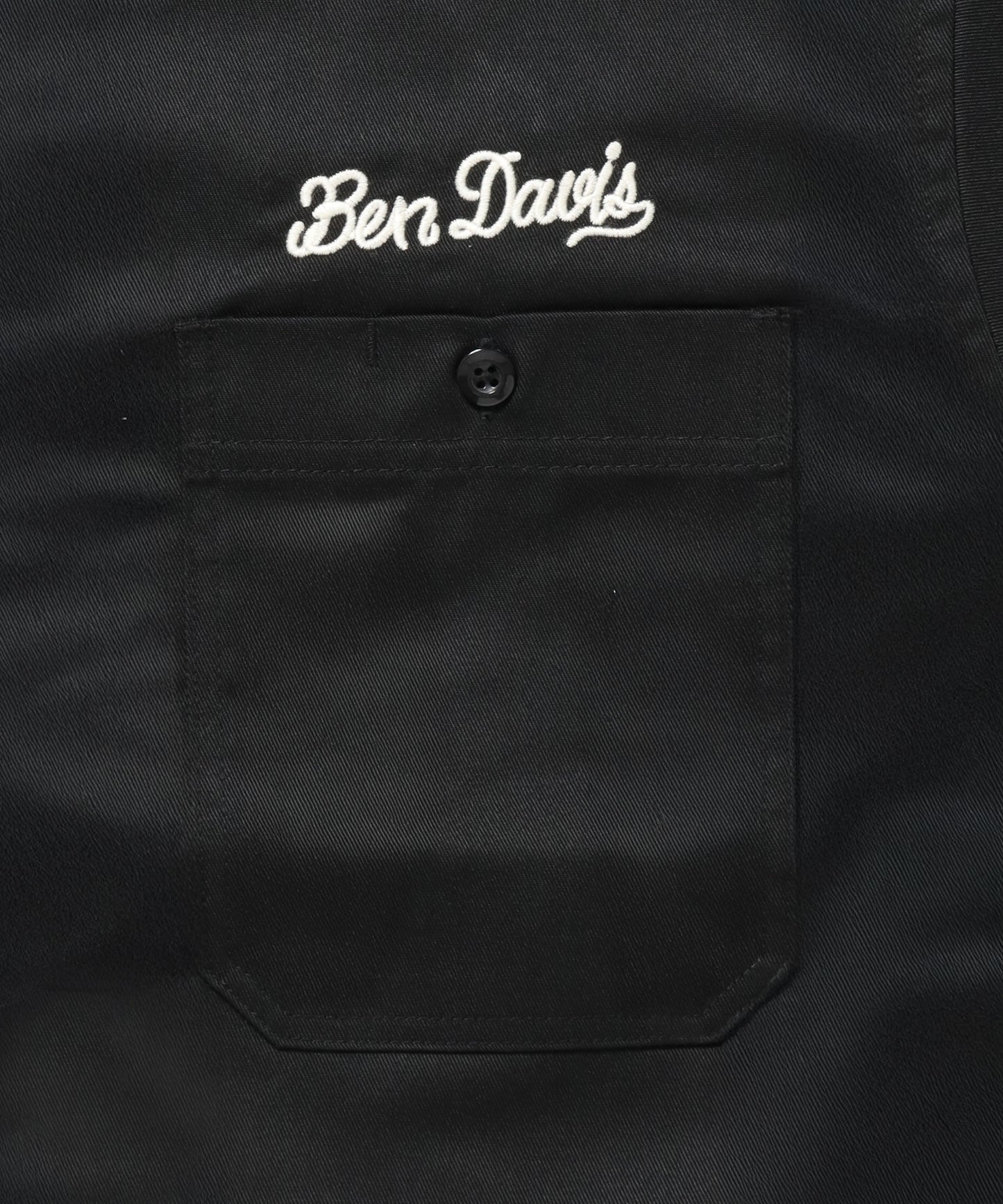 RACER S/S WORK SHIRT / 半袖 シャツ ワーク レギュラーカラー ボックスシルエット ブラック