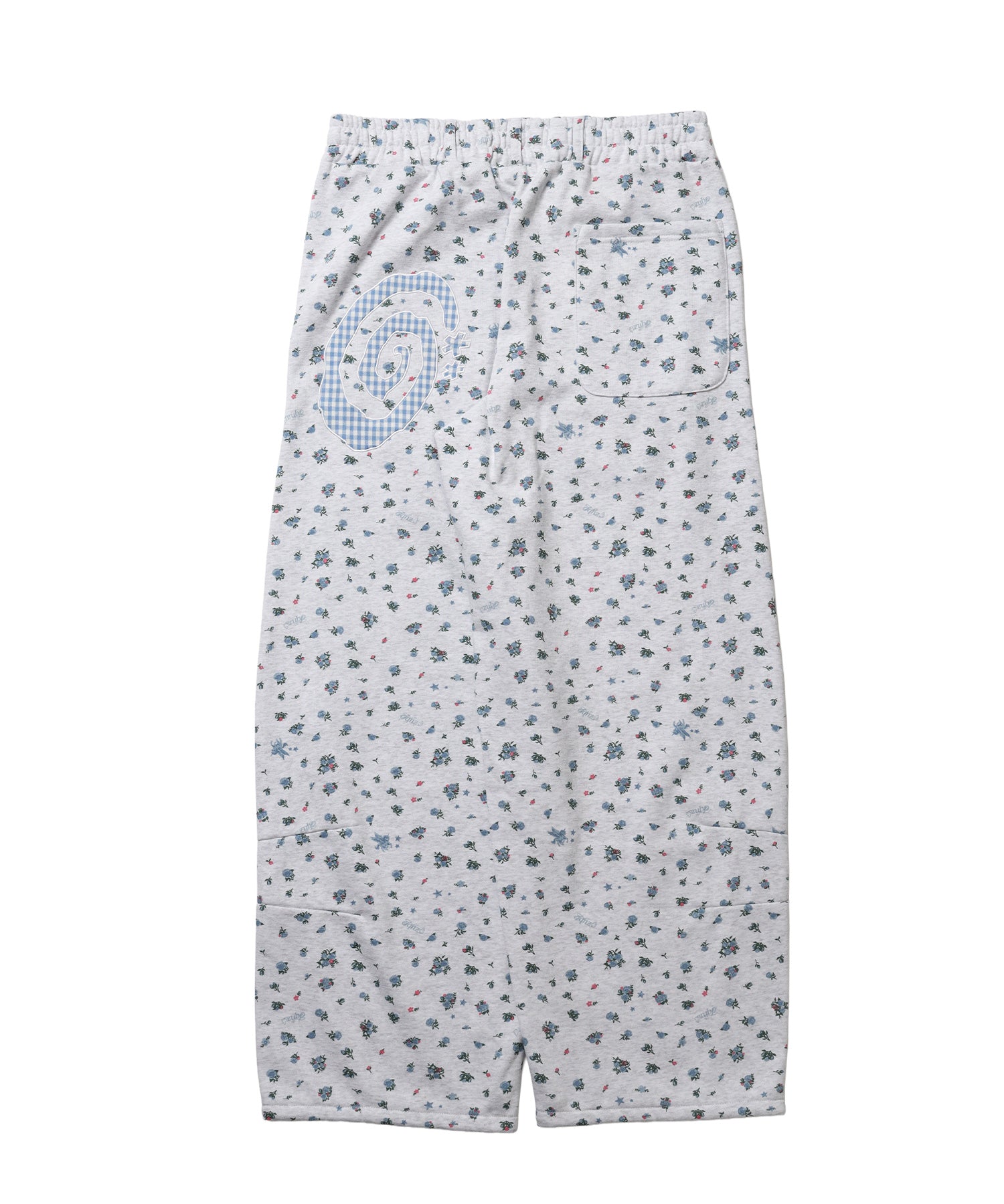 ※WEB限定 / ギンガムドットロゴスウェットパンツ / sqnzU spiral applique sweat pants