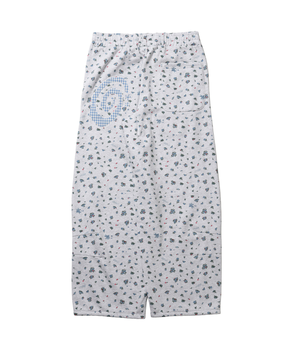 ※WEB限定 / ギンガムドットロゴスウェットパンツ / sqnzU spiral applique sweat pants