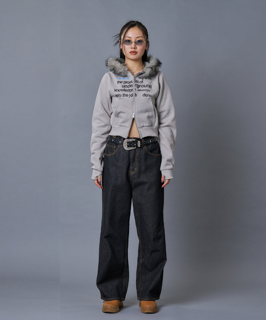 XQST PUSH P パーカー sqnz（エスキュンズ）】sqnz fur zip pk / レディース ファー ジップ