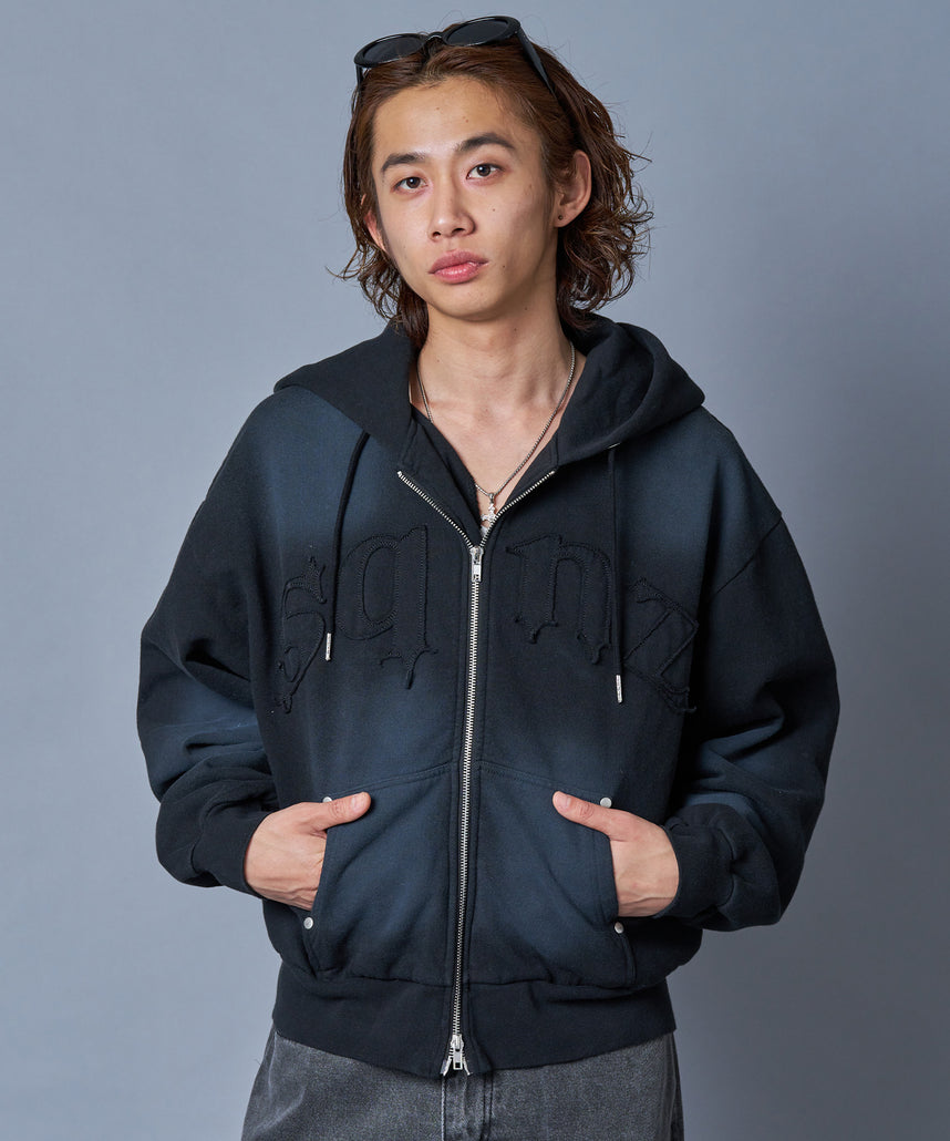 SEQUENZ（シークエンズ）】sqnz washed wappen zip p/k / スタッズ