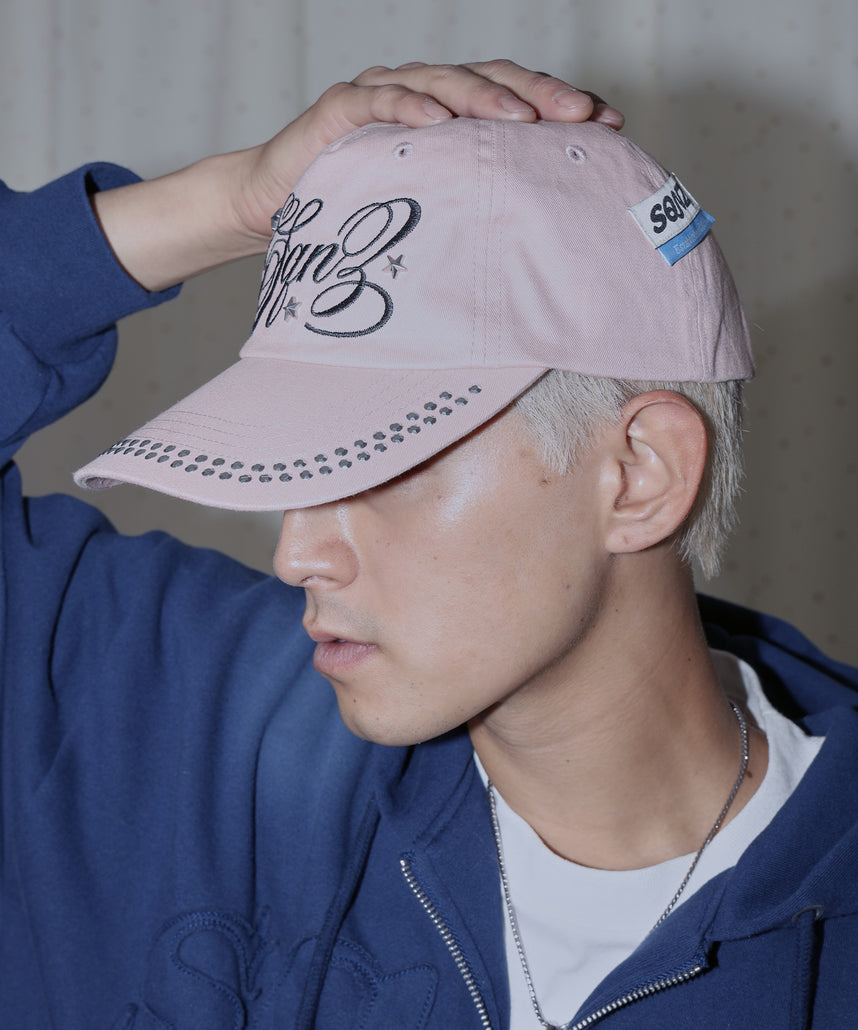 sqnz（エスキュンズ）】sqnz studs cap / キャップ 帽子 スタッズ 刺繍