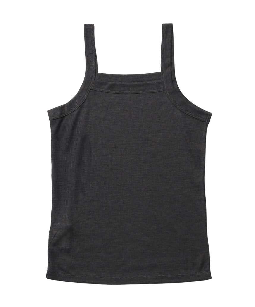 sqnz sheer layered tank / レディース シアー レイヤード ピスネーム メタルプレート タンクトップ クルーネック ライトピンク