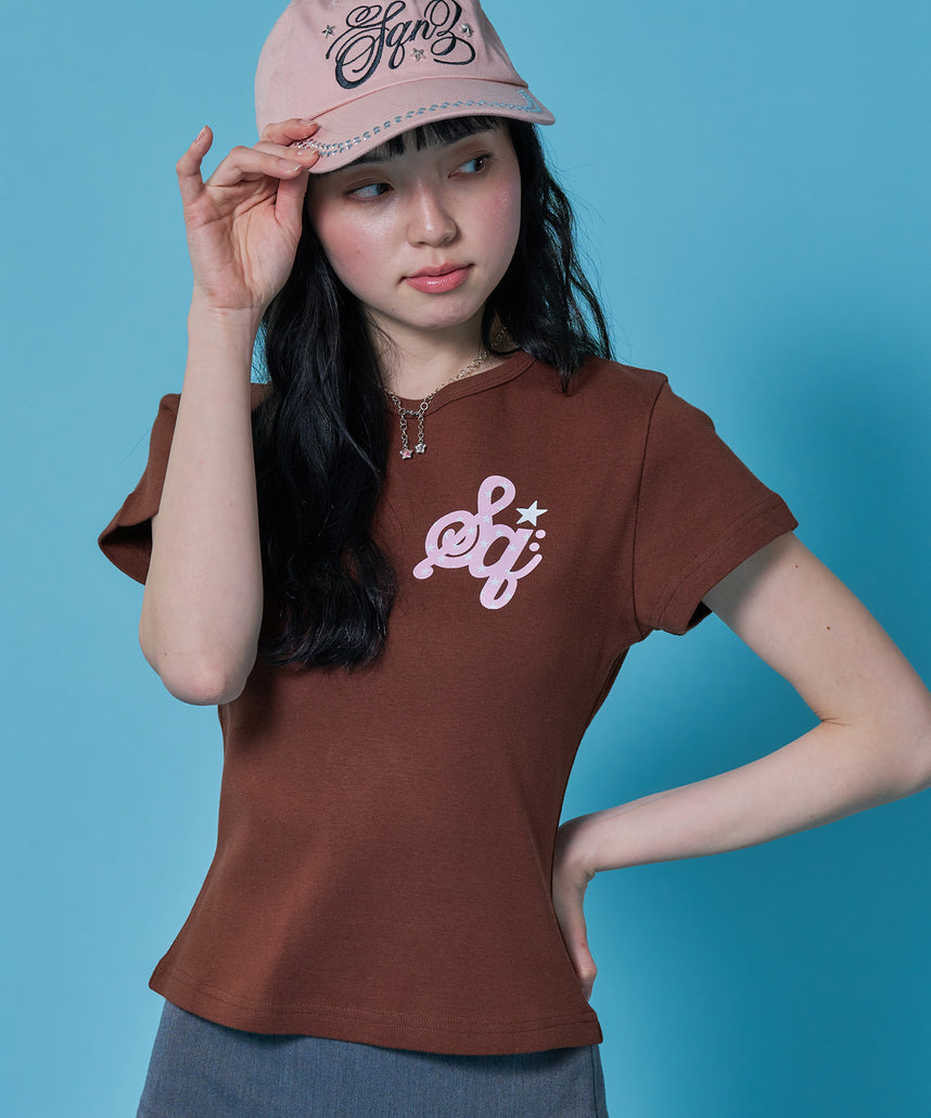 WEB限定 / レディースワンポイントロゴ半袖Tシャツ / sqnz logo