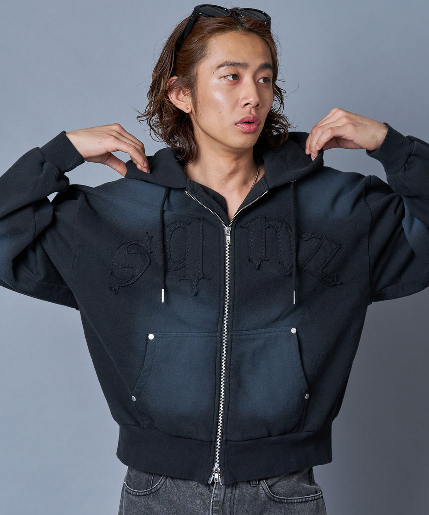 SEQUENZ（シークエンズ）】sqnz washed wappen zip p/k / スタッズ