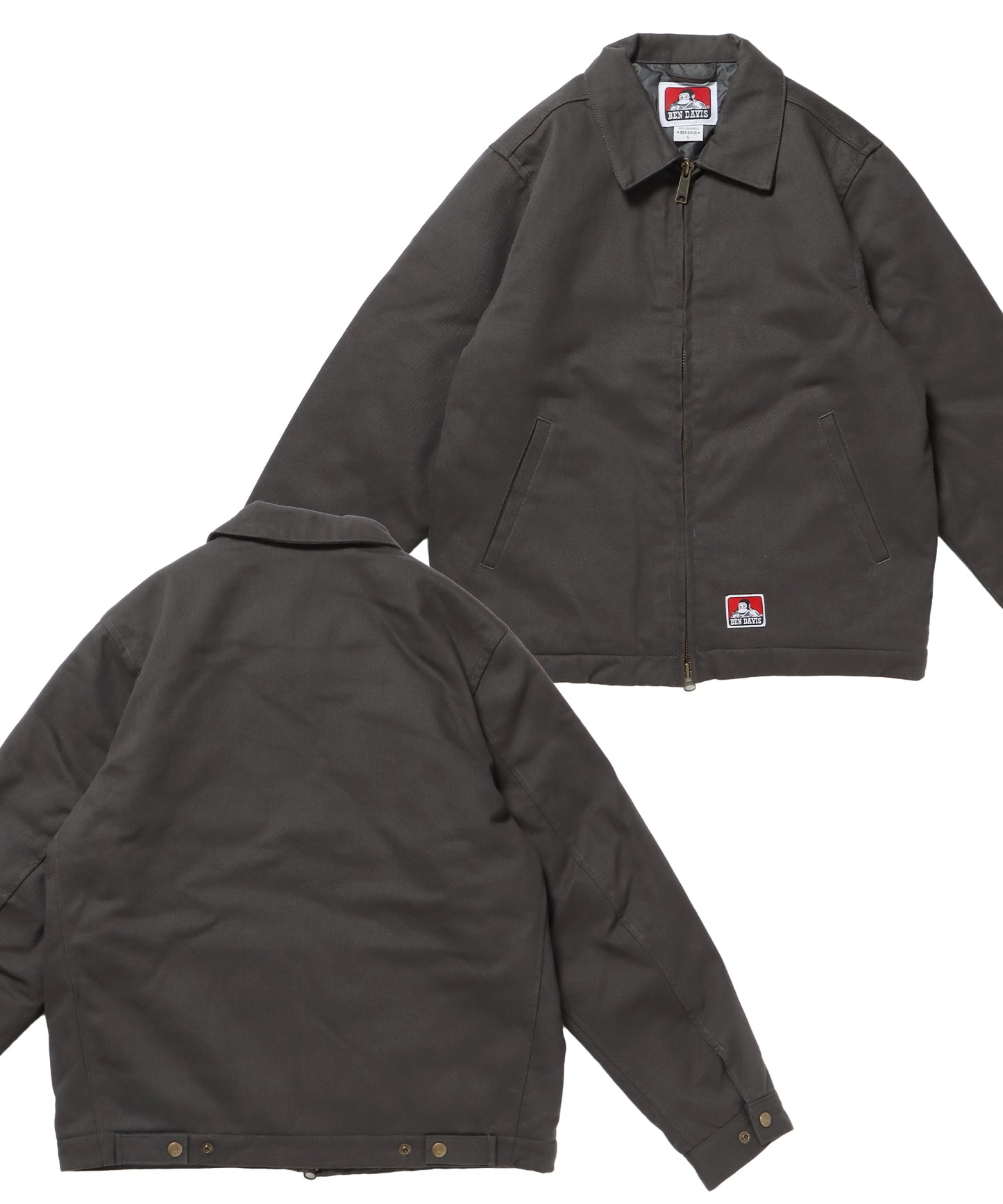 PADDED EISENHOWER JACKET / オーバーサイズ ビッグシルエット ジャケット アウター 中綿 ジップ チャコール