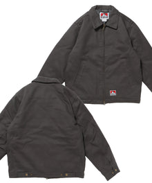 PADDED EISENHOWER JACKET / オーバーサイズ ビッグシルエット ジャケット アウター 中綿 ジップ チャコール