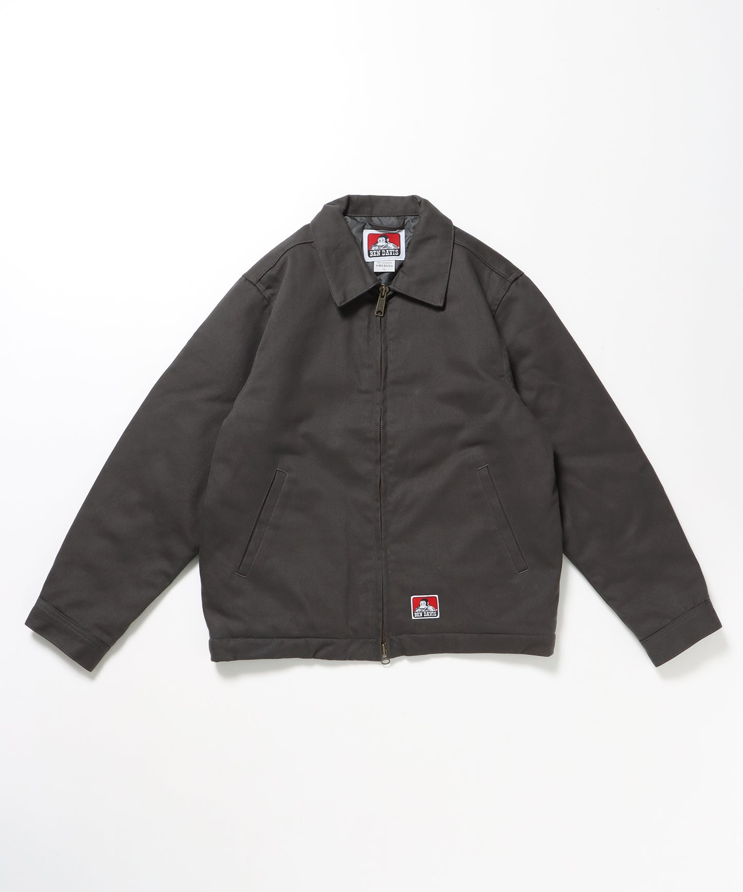 PADDED EISENHOWER JACKET / オーバーサイズ ビッグシルエット ジャケット アウター 中綿 ジップ チャコール