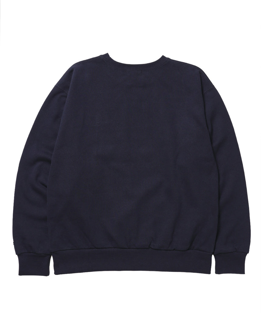 ※WEB限定  サークルハート刺繍裏起毛スウェット / sqnzU basic logo c/n ネイビー