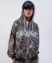 《一部予約商品》FADE ZIP P/K /フェード フルジップ オーバーサイズ ヴィンテージライク センターロゴ 裏毛 柄81 ≪SET UP着用可能≫