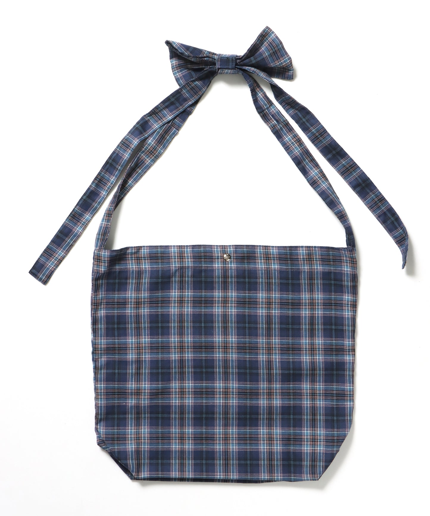 ≪予約商品≫sqnz favorite kira-kira totebag / ラインストーン バック チェック柄 2way ユニセックス ネイビー