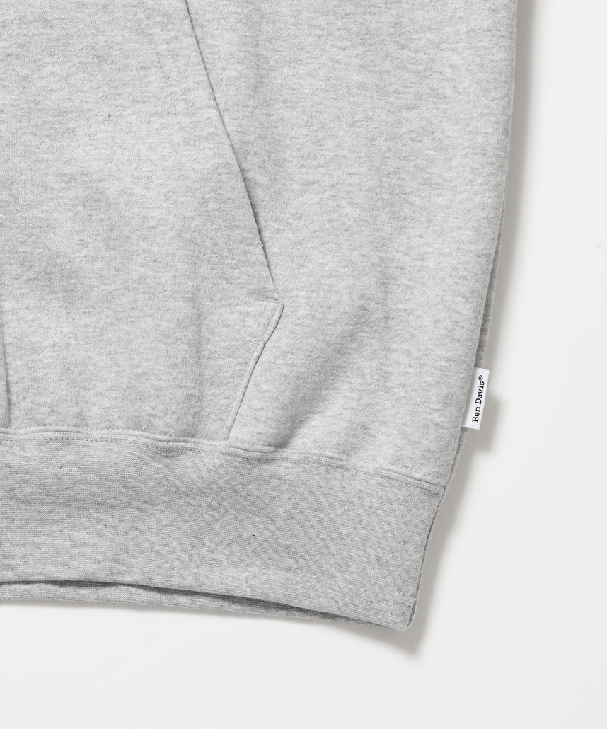 TAGGING ZIP HOODIE / ジップパーカー フード タグ 刺繍 裏起毛 ユニセックス グレー