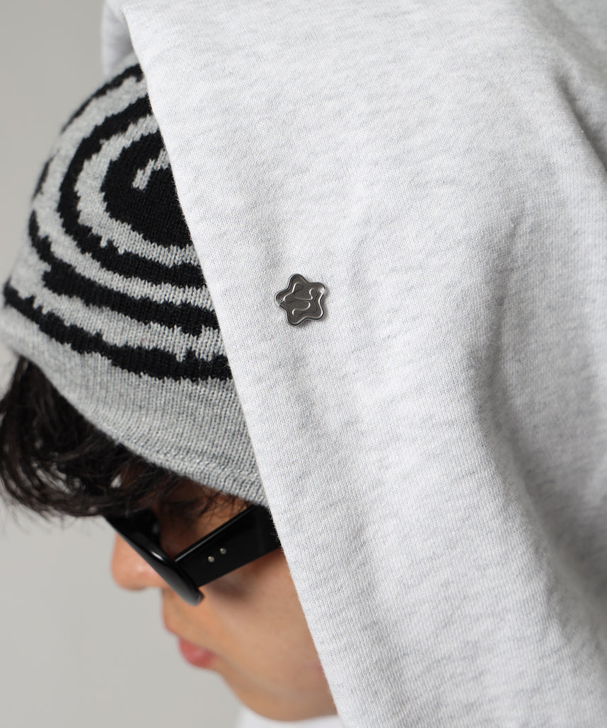 ※WEB限定 / es HOMEロゴ裏起毛ジップパーカー / sqnzU basic logo zip p/k アッシュグレー