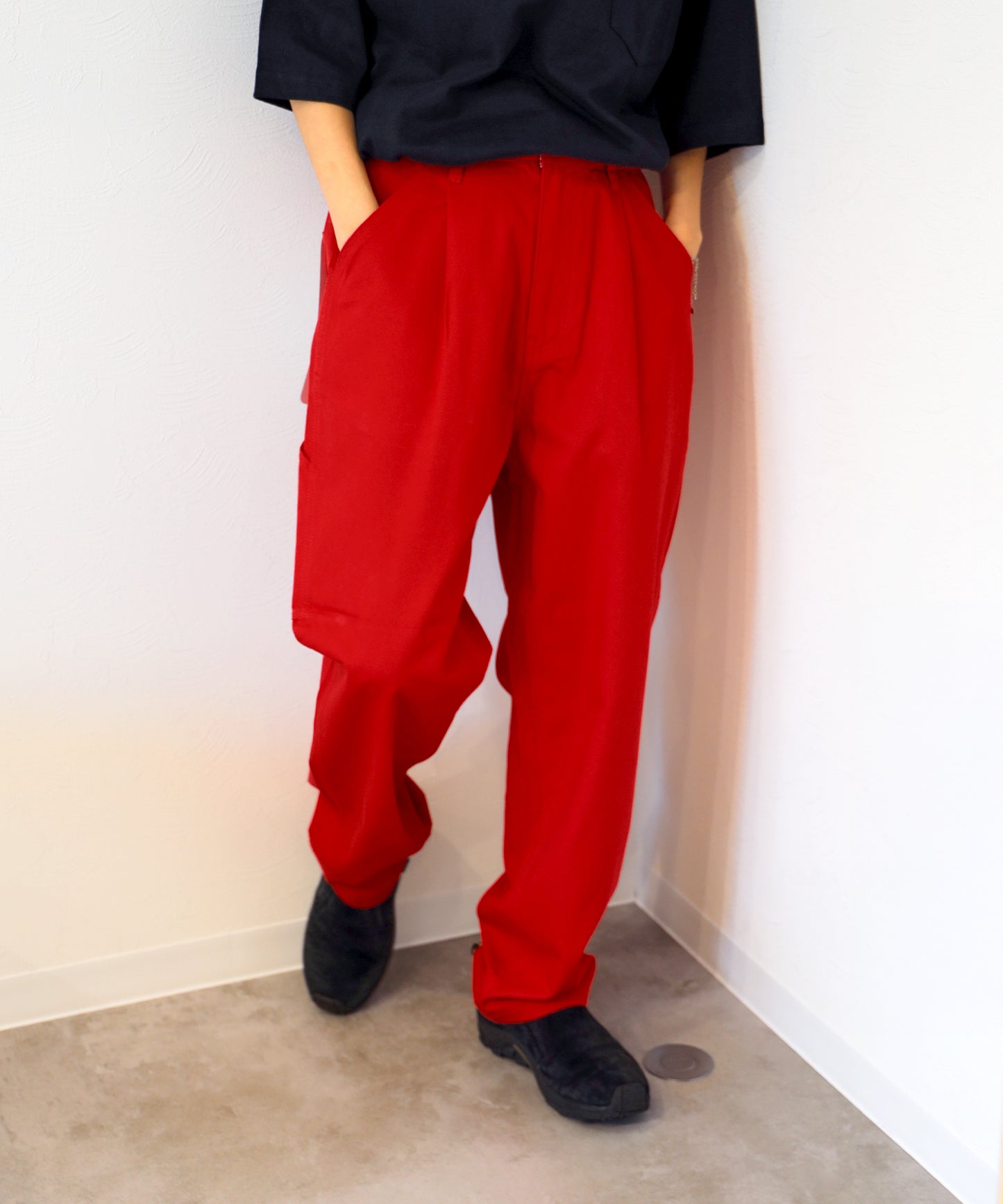 ACTIVEWORKPANTS Z5 / ベンズ アクティブワークパンツ テーパード シェフパンツ レッド
