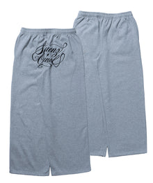 SQNZ GLITTER SWEAT PANTS / グリッター ラインストーン スウェットパンツ ドローコード 裏起毛 【セットアップ着用可】 グレー