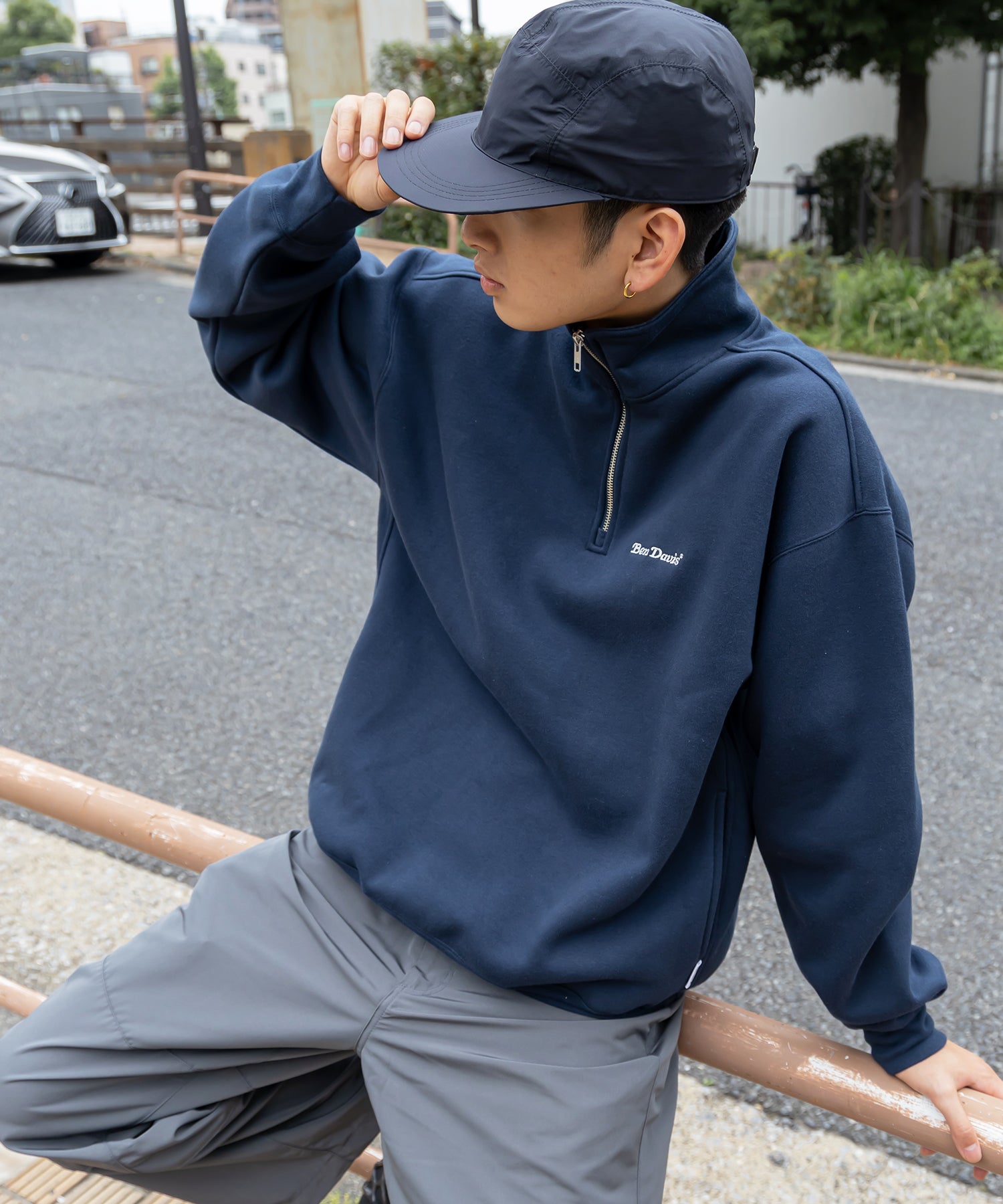 BEN DAVIS(ベンデイビス)】 HEAVY SWEAT HALF ZIP / ビッグ ハーフ