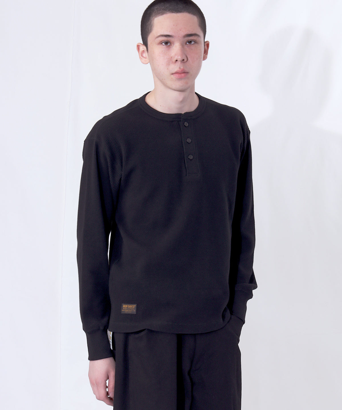 WAFFLE L/S HENLEY / ワッフル ヘンリーネック ロンT ユニセックス 長袖 サーマル