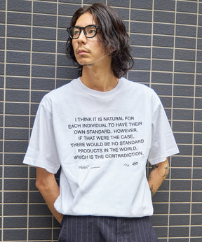 メッセージTシャツ / ビックシルエット ノームコア ブランドロゴ ホワイト