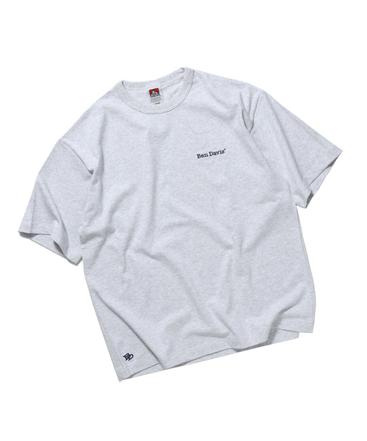 【BEN DAVIS（ベンデイビス）】NAVAL別注 エクストラヘビーオーバーT / 半袖 Tシャツ ワンポイント ブランドロゴ 刺繍 オフホワイト