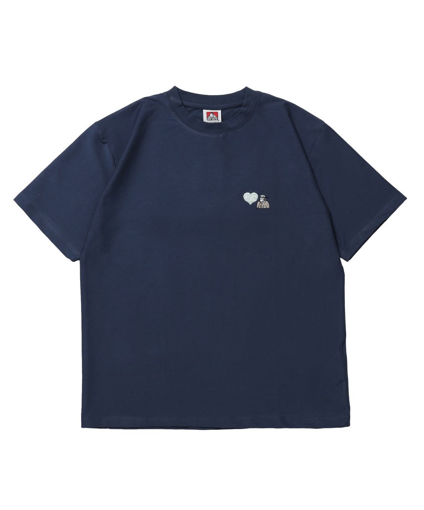 COOLER GORILLA EMB TEE / 接触冷感 オーバーサイズ 半袖 Tシャツ クルーネック 刺繍 ワンポイント プリント ユニセックス ネイビー