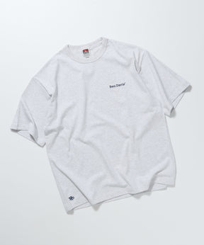 BEN'S EMB TEE / スケーター ワンポイント Tシャツ シンプル スクウェアロゴ 刺繍 半袖 オフホワイト