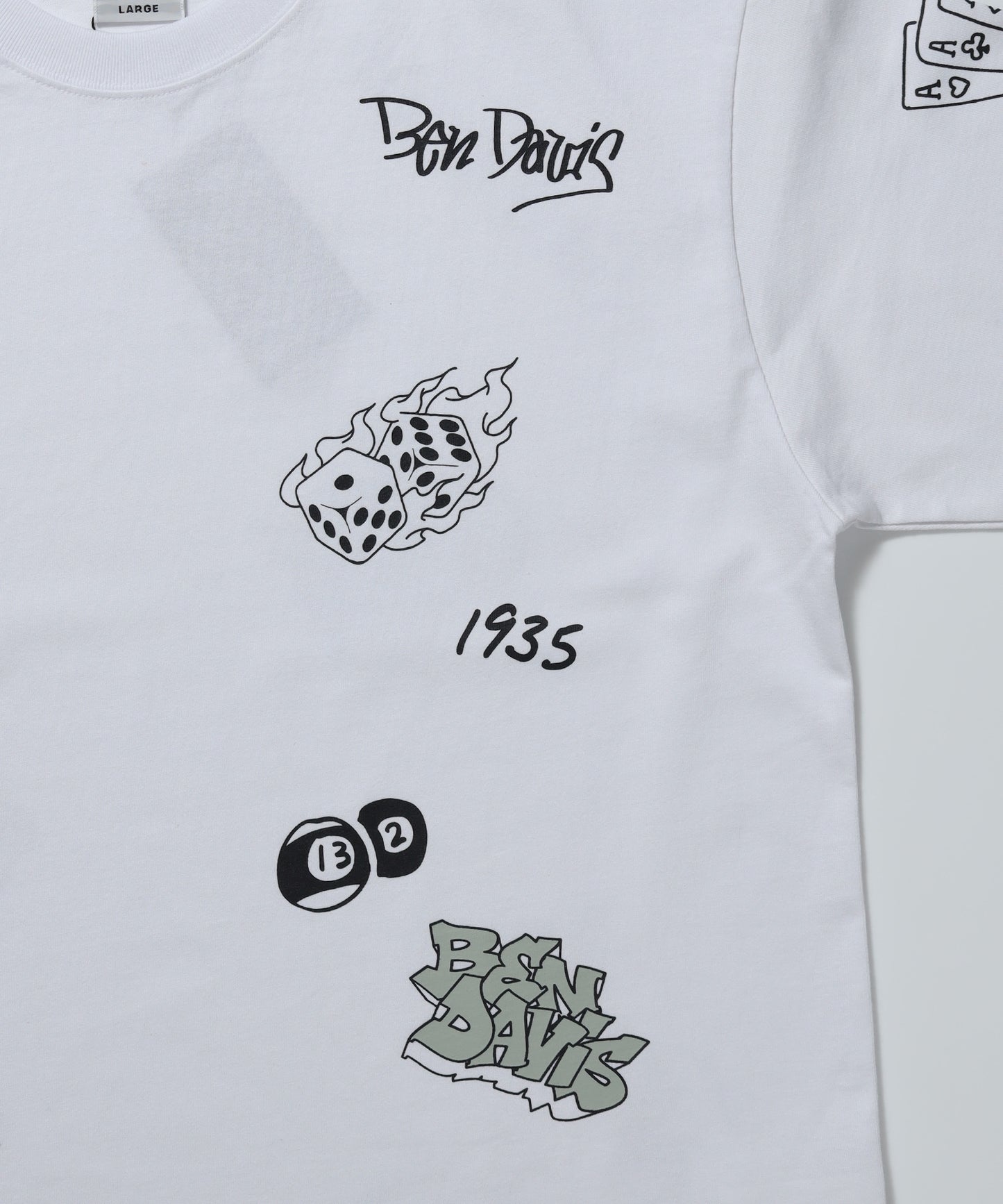 SCRIBBLED TEE / 半袖Tシャツ ロゴ クルーネック オーバーサイズ ブランドロゴ ホワイト