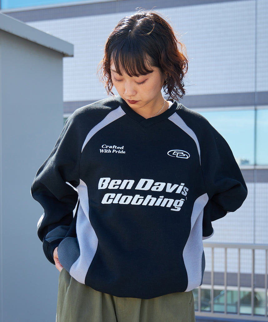 RUNNERS SWEATSHIRT / ドローコード シティガール シティボーイ ブロークコア ゲームシャツ 裏起毛 ブラック