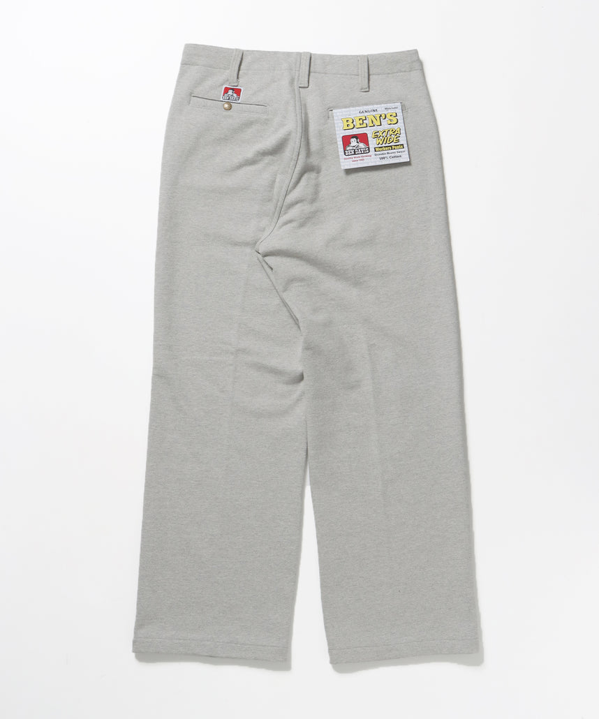 90TH H.SWEAT EXTRA WIDE PANTS / エクストラワイド スウェット パンツ ヘビーウエイト 裏毛 ドローストリング ≪セットアップ対応≫ グレー