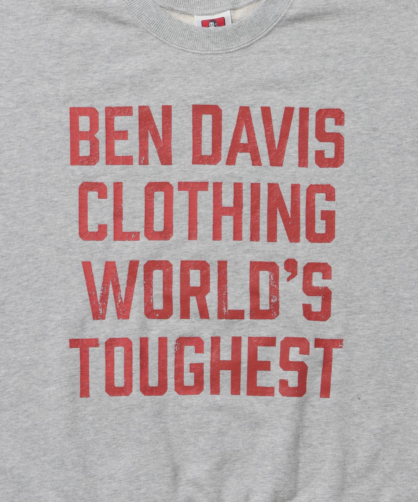 70'S FIT CRACK LOGO CREW / スウェット クルーネック 裏毛 長袖 短丈 ロゴプリント グレー