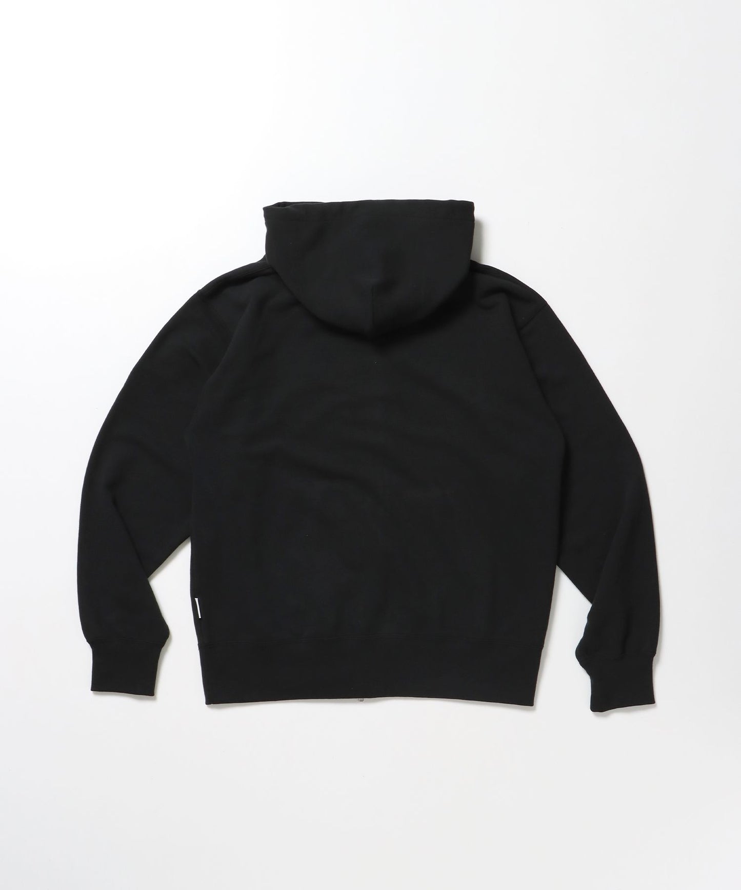 70'S FIT ZIP HOODIE / ジップパーカー 刺繍 フーディ ダブルジップ 裏毛 短丈 ブラック