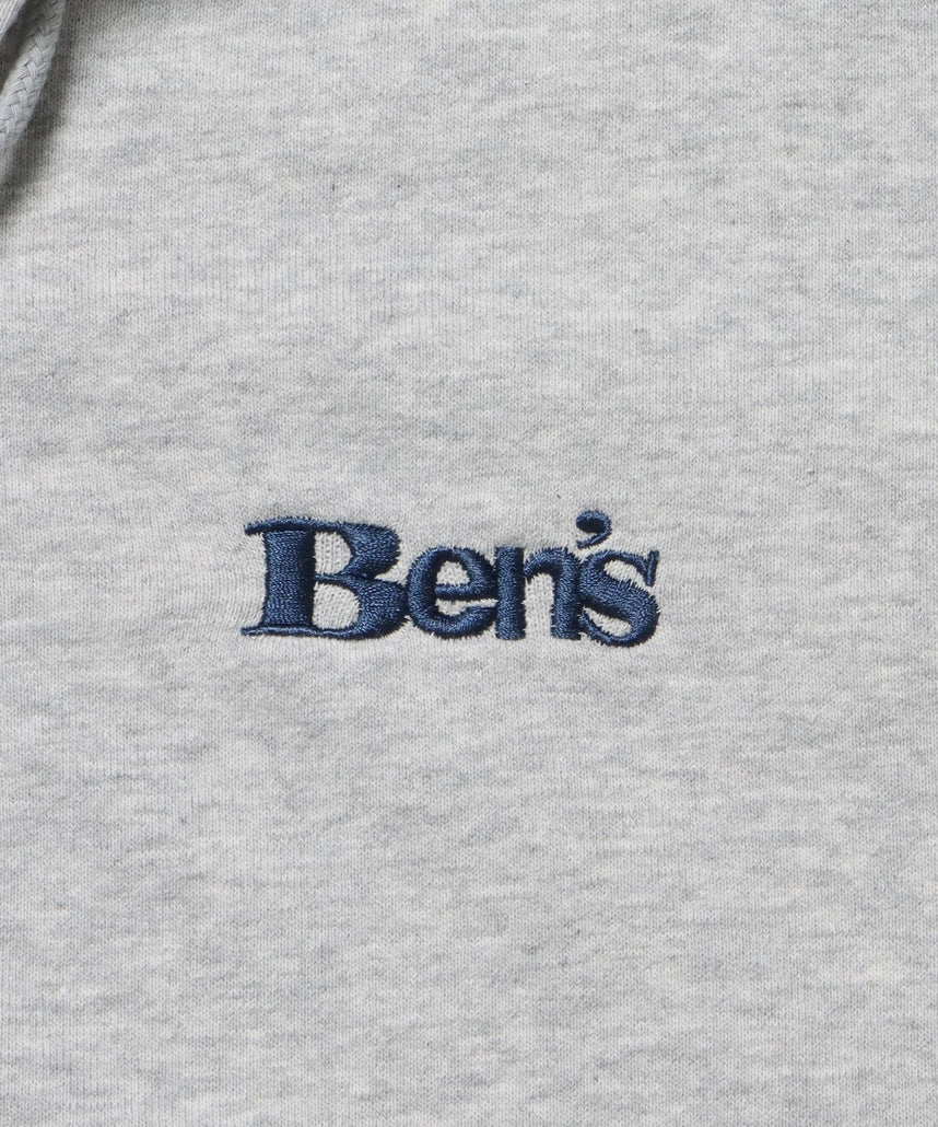 70'S FIT ZIP HOODIE / ジップパーカー 刺繍 フーディ ダブルジップ 裏毛 短丈 グレー