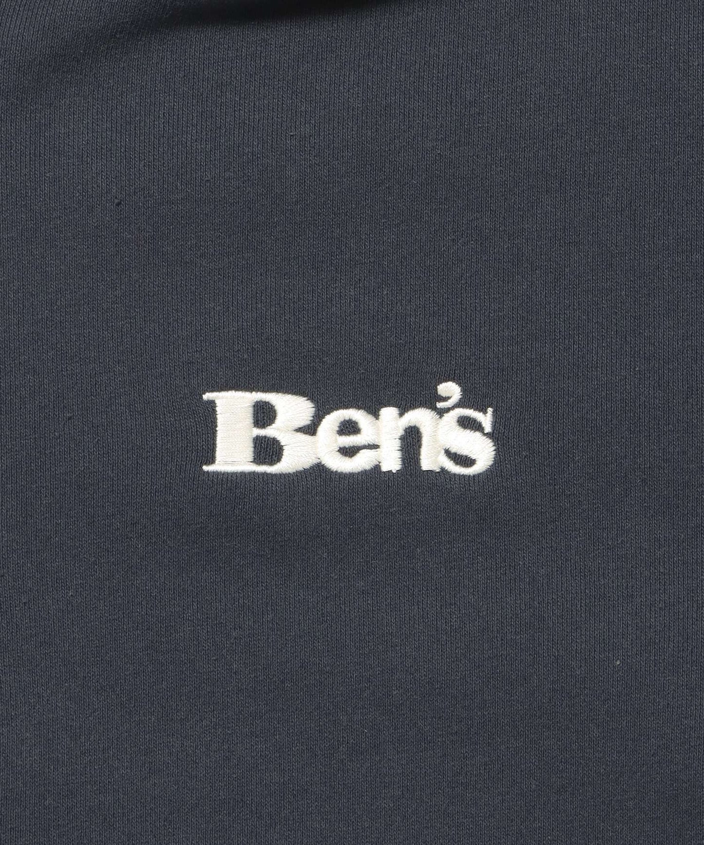 70'S FIT ZIP HOODIE / ジップパーカー 刺繍 フーディ ダブルジップ 裏毛 短丈 ネイビー