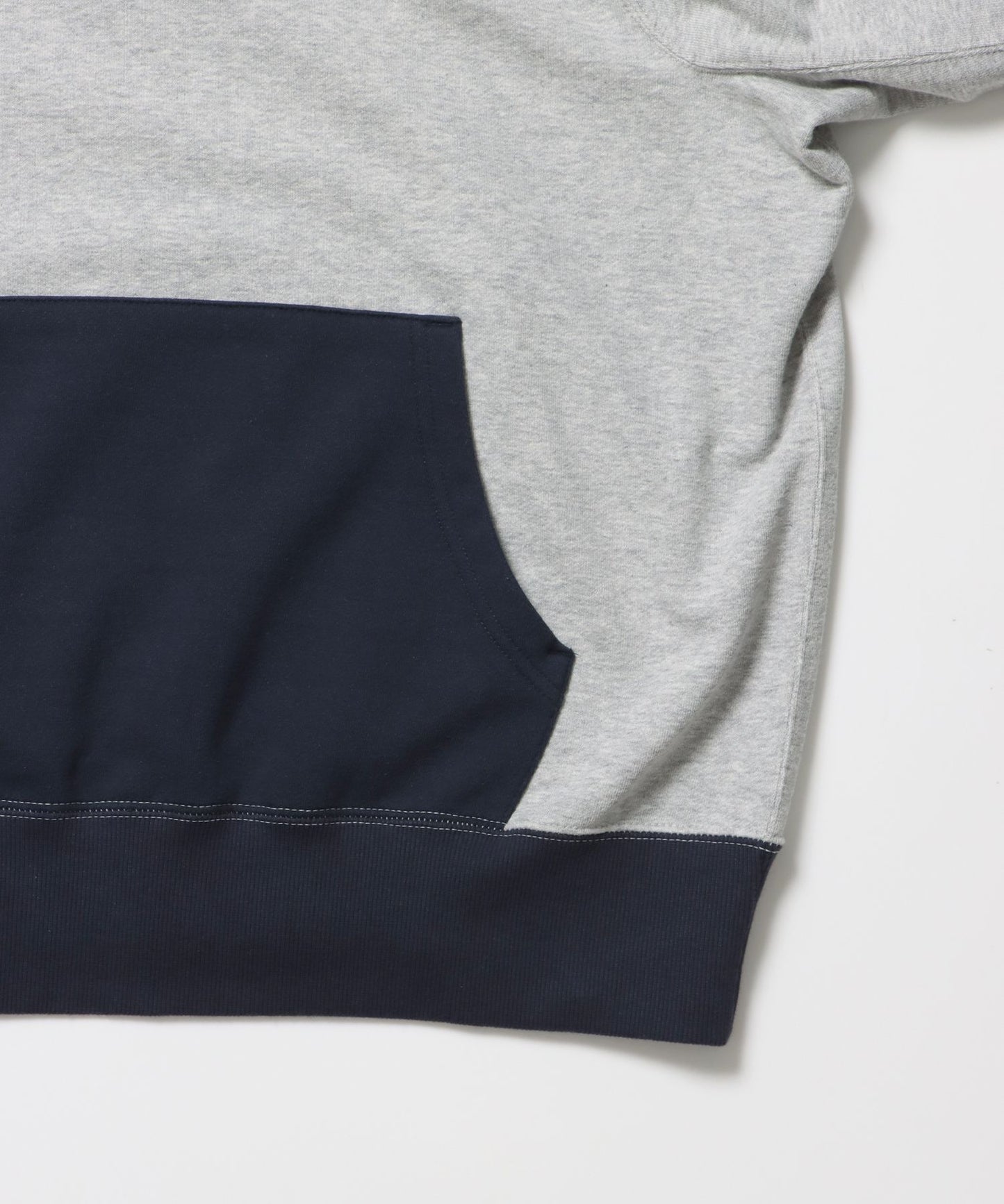 70’S FIT AFTER HOODIE / ビッグシルエット プルオーバー フーディ 裏毛 ワッフル 短丈 グレー