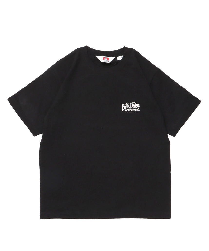 【BEN DAVIS（ベンデイビス）】CLASSIC LOGO TEE / クラシックフィット Tシャツ 半袖 クルーネック プリント ワンポイント ブラック