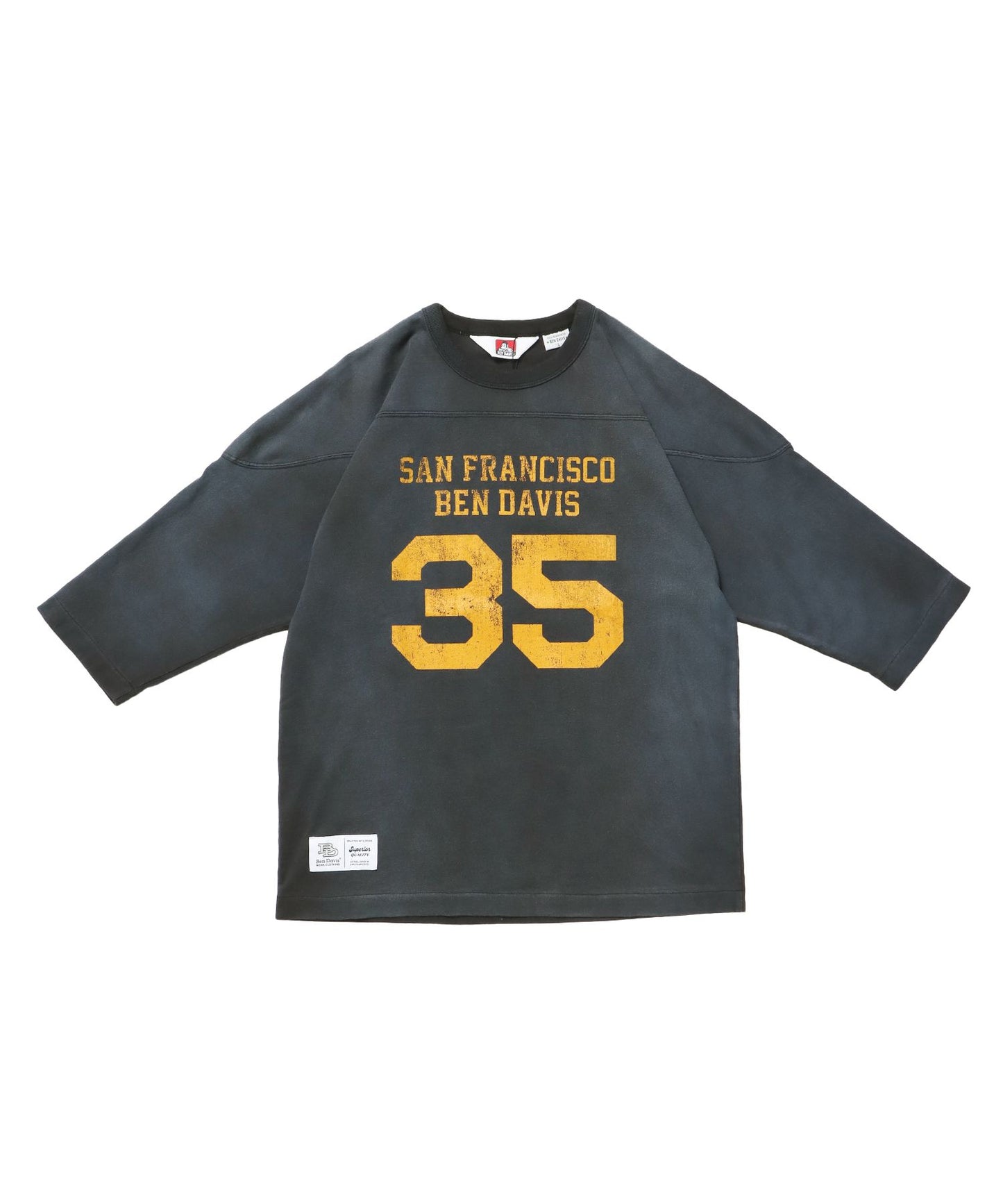 【BEN DAVIS（ベンデイビス）】VNTG FOOTBALL TEE ブラック