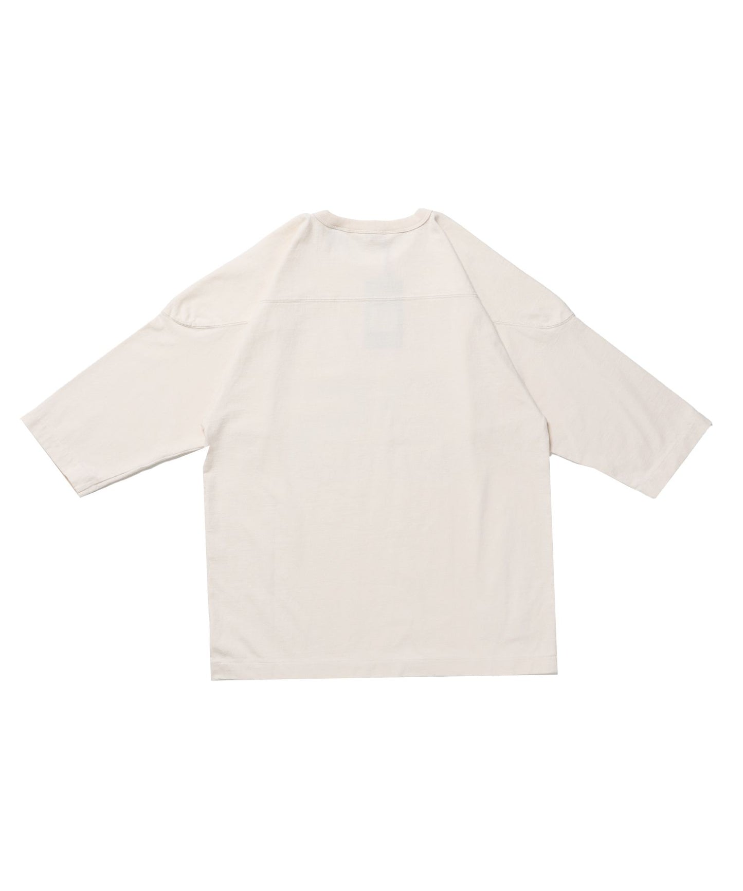VNTG FOOTBALL TEE / Tシャツ クルーネック 七分丈 ナンバリング プリント ユニセックス 加工 ホワイト