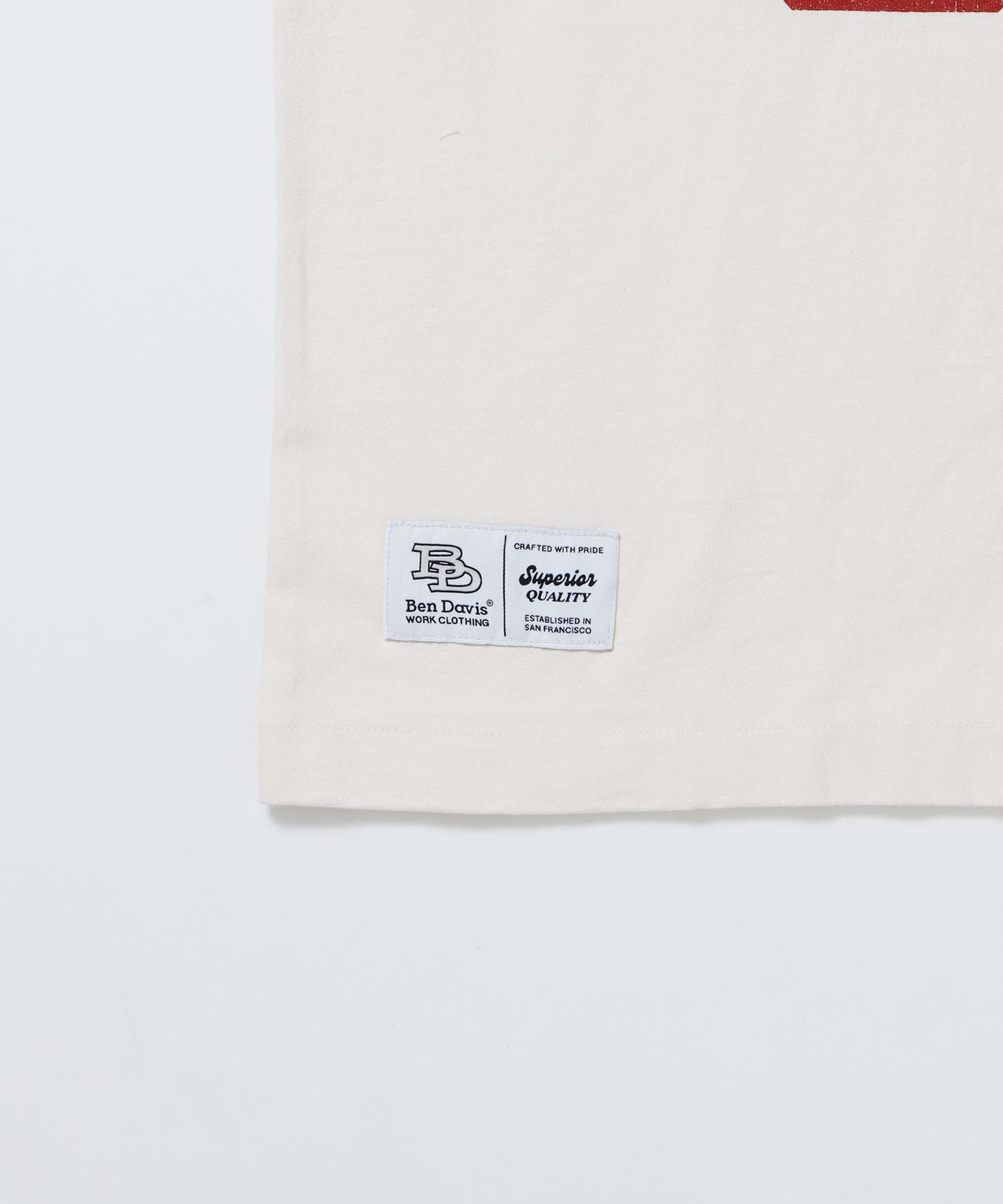 VNTG FOOTBALL TEE / Tシャツ クルーネック 七分丈 ナンバリング プリント ユニセックス 加工 ホワイト