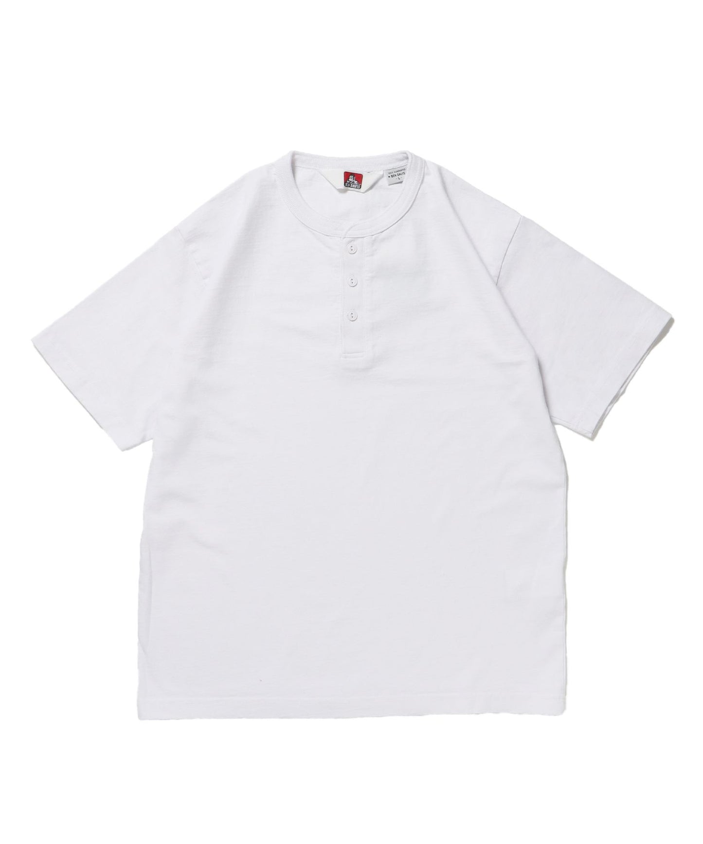 【BEN DAVIS（ベンデイビス）】CLASSIC S/S HENLEY ホワイト