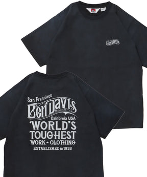 OLD SIGN VNTG TEE / Tシャツ クルーネック  ワンポイント シンプル ユニセックス 加工 ブラック