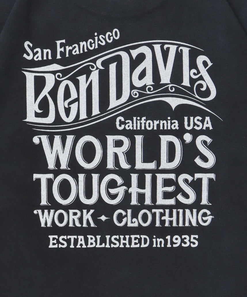 OLD SIGN VNTG TEE / Tシャツ クルーネック  ワンポイント シンプル ユニセックス 加工 ブラック