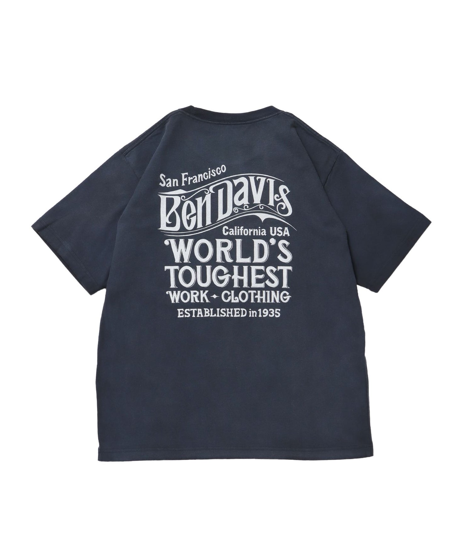 【BEN DAVIS（ベンデイビス）】OLD SIGN VNTG TEE ネイビー