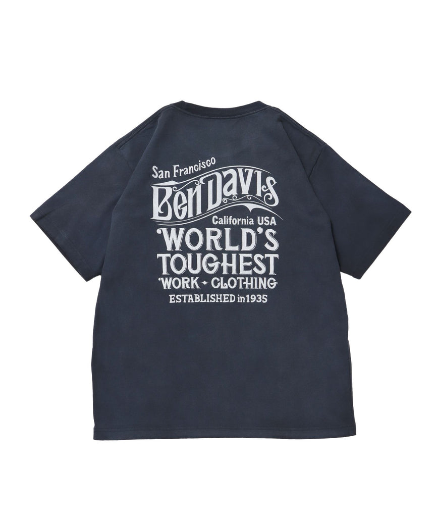 【BEN DAVIS（ベンデイビス）】OLD SIGN VNTG TEE ネイビー