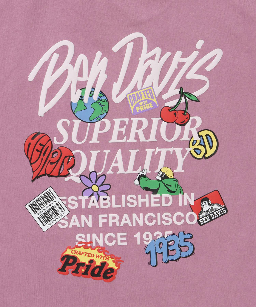 GRATEFULTEE / Tシャツ クルーネック  ワンポイント シンプル ユニセックス ピンク