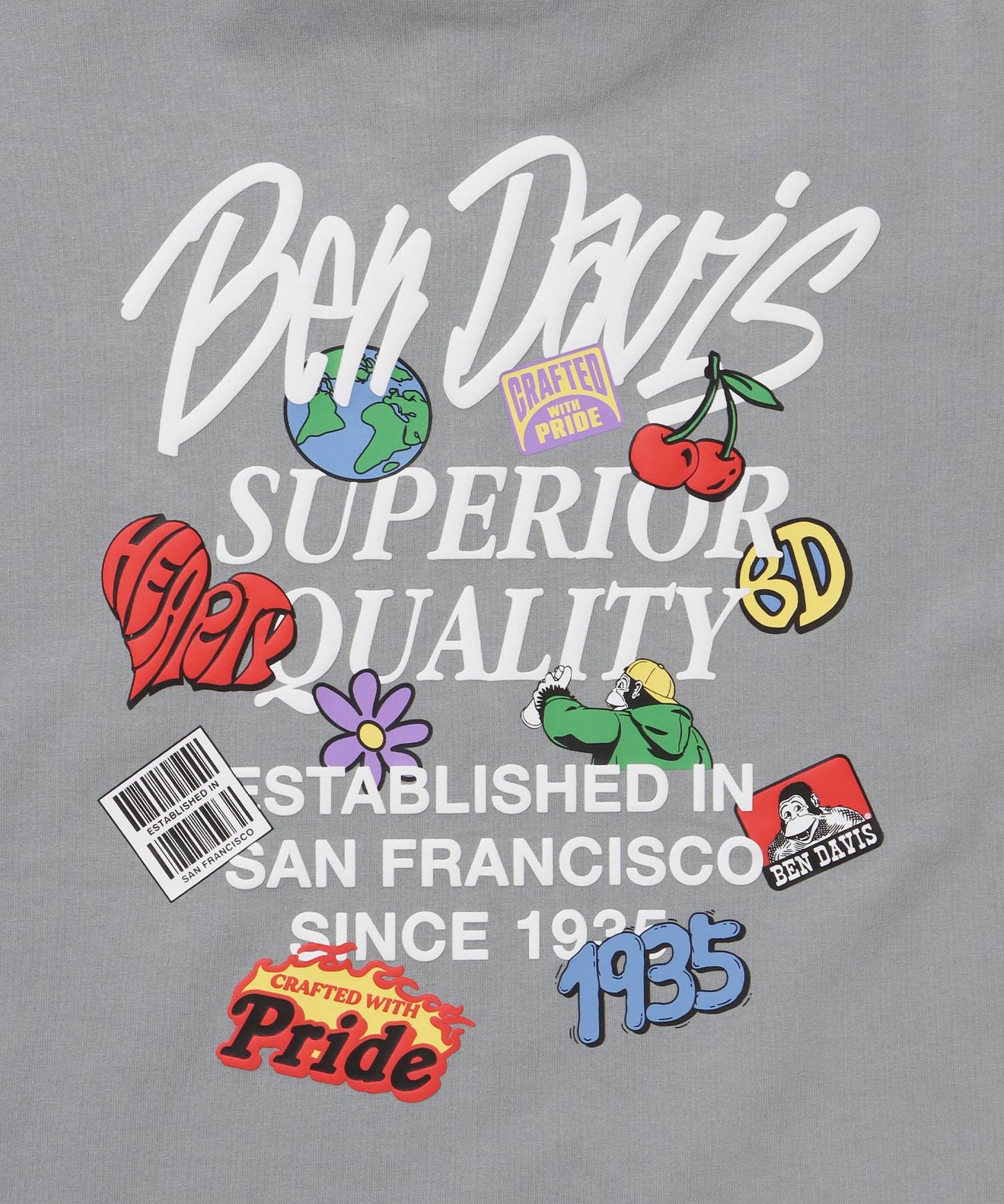 GRATEFULTEE / Tシャツ クルーネック  ワンポイント シンプル ユニセックス グレー