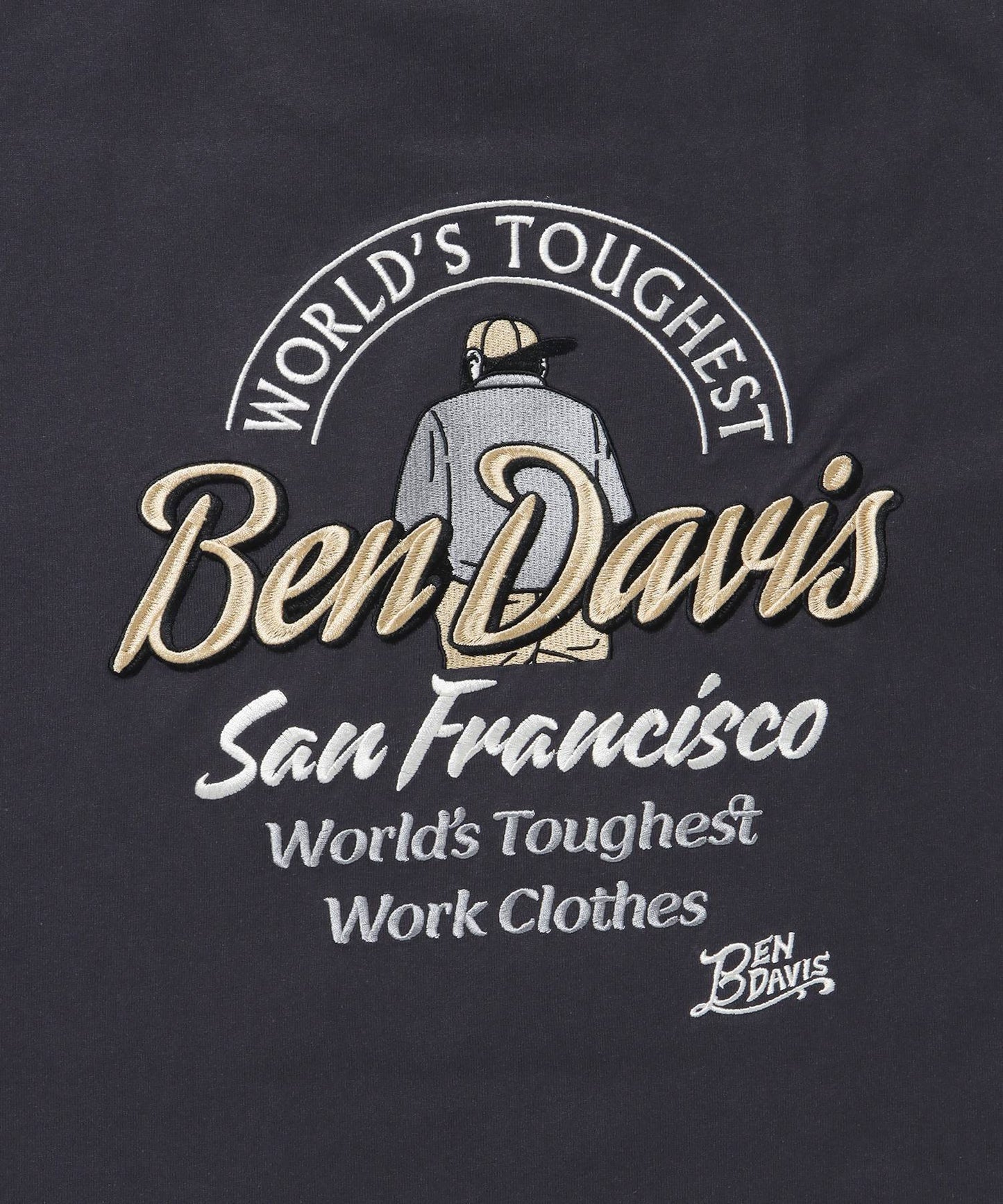 BD LABEL EMB TEE / Tシャツ クルーネック  ワンポイント シンプル ユニセックス チャコール