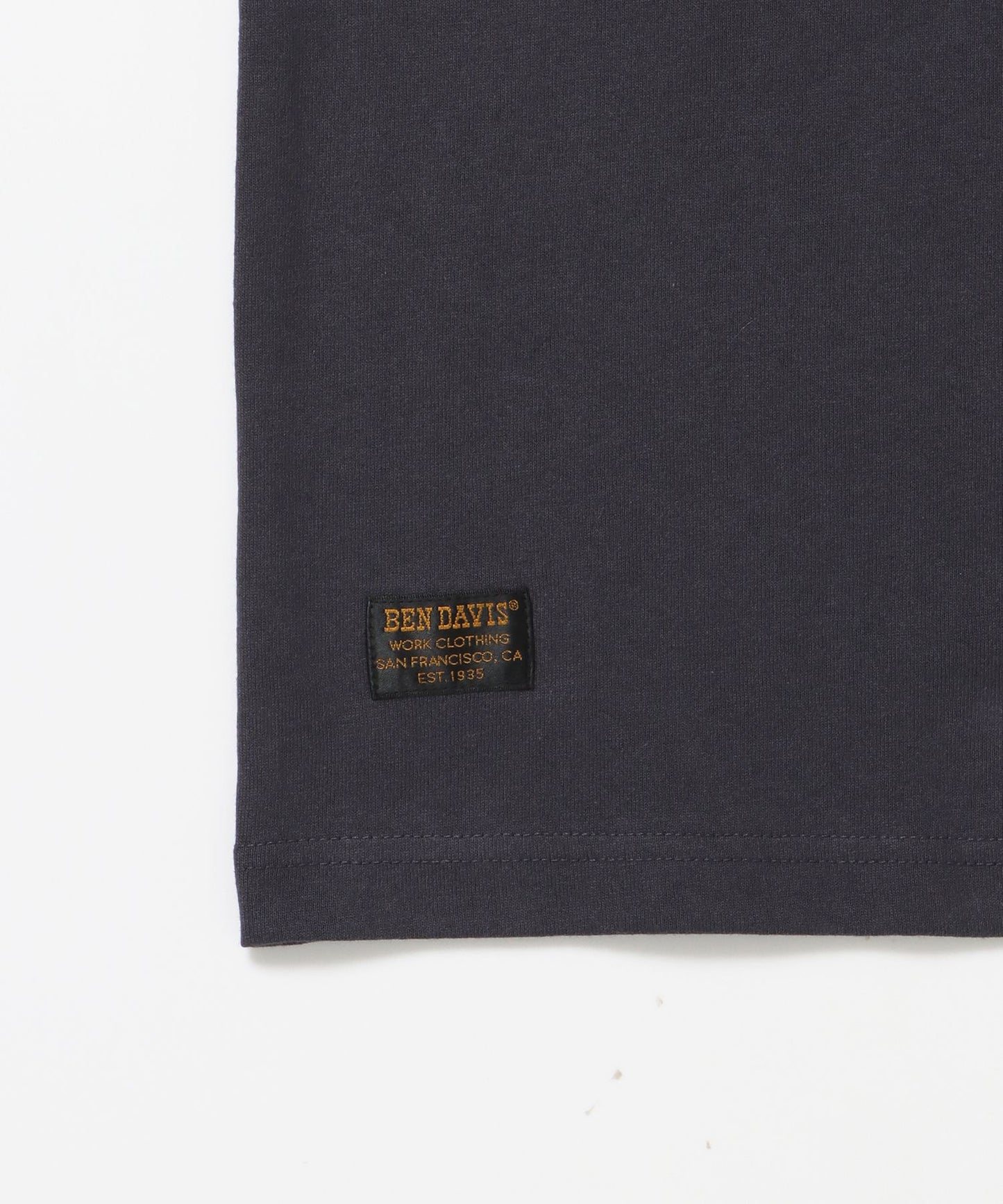 BD LABEL EMB TEE / Tシャツ クルーネック  ワンポイント シンプル ユニセックス チャコール