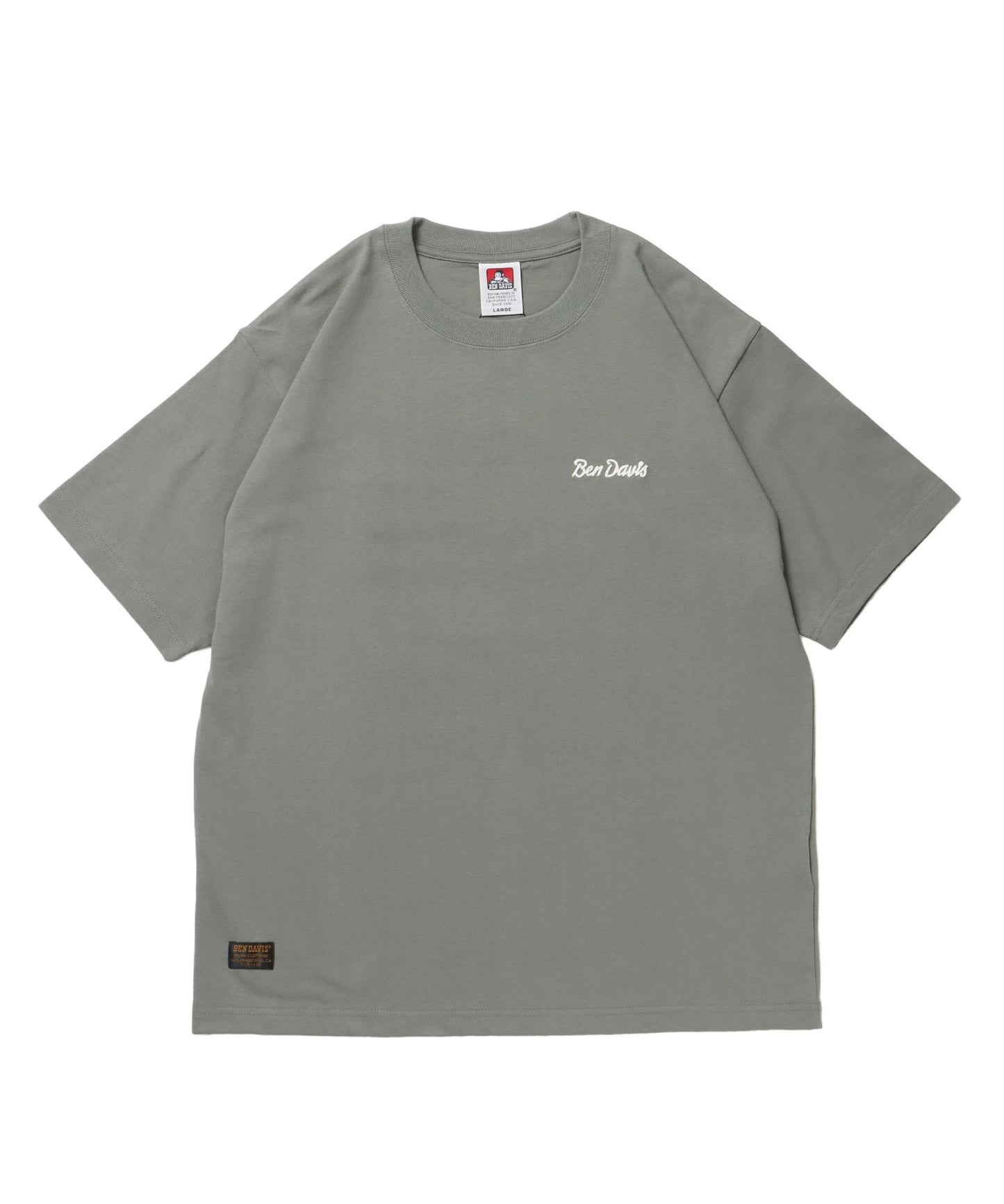 【BEN DAVIS（ベンデイビス）】BD LABEL EMB TEE グリーン